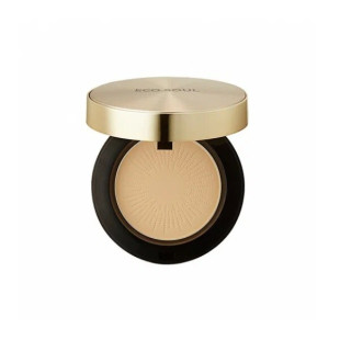 Пудра компактная с золотом The Saem Eco Soul Luxury Gold Pact 21 Light Beige 12 g